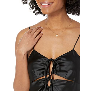 Elegant Shelby Cutout Slip Dress by The Drop in Black