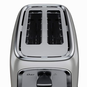 Oster Advanced Toast Technology 2-Slice Toaster, Stainless Steel Finish, All Bread Types and Bagels