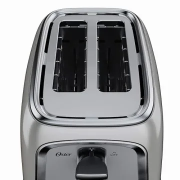 Oster Advanced Toast Technology 2-Slice Toaster, Stainless Steel Finish, All Bread Types and Bagels