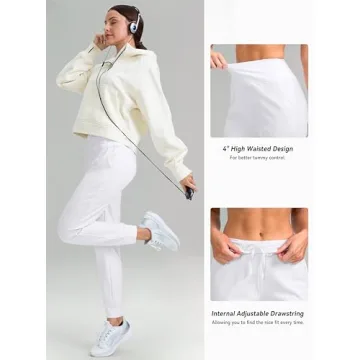 G Gradual Women's High Waisted Fleece Lined Joggers