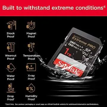 SanDisk 1TB Extreme PRO SDXC UHS-II Memory Card - C10, U3, V60, 6K, 4K UHD, SD Card - SDSDXEP-1T00-GN4IN