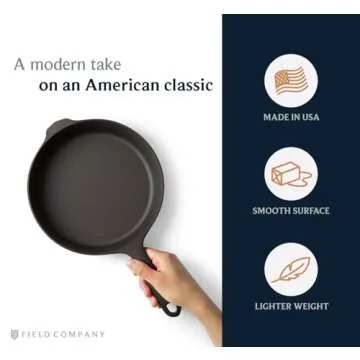 Lightweight Field Company No.6 Cast Iron Skillet Made in USA