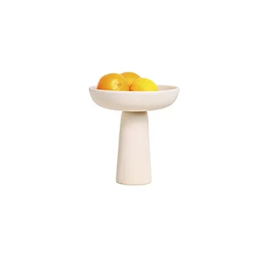 Tall Off-White Ceramic Bowl for Kitchen Decor and Style