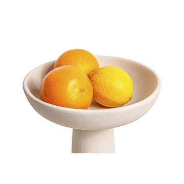 Tall Off-White Ceramic Bowl for Kitchen Decor and Style