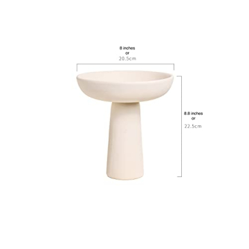 Tall Off-White Ceramic Bowl for Kitchen Decor and Style