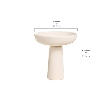 Tall Off-White Ceramic Bowl for Kitchen Decor and Style