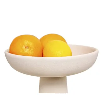 Tall Off-White Ceramic Bowl for Kitchen Decor and Style