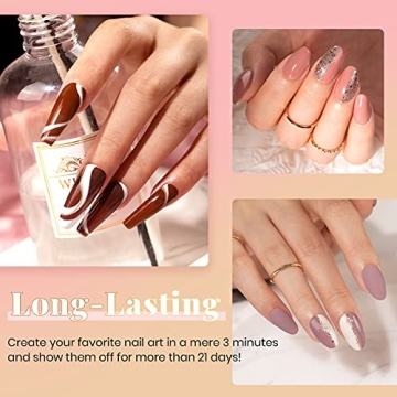 Beetles Gel Nail Polish Set, 23 Pcs Nude Pink Gel Polish Set Glitter Peach Desert Neutral Rose Gel Nail Kit Natural Skin Tone Uv Soak Off Nail Art Glossy & Matte Top Coat Gel Fall Gift for Girls