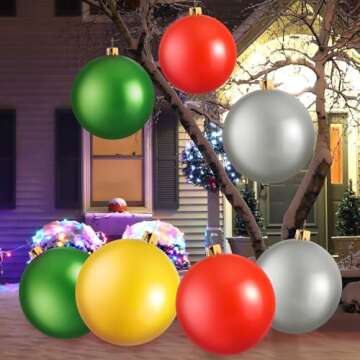 Giant Inflatable Christmas Ball for Festive Outdoors