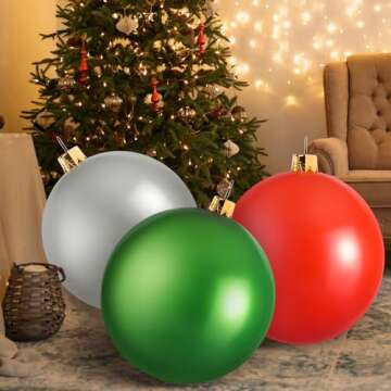 Giant Inflatable Christmas Ball for Festive Outdoors