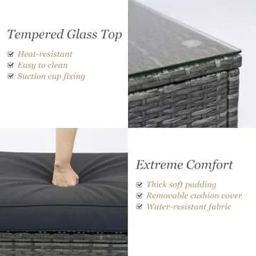 5 Piece Weather Resistant Outdoor Patio Sectional Furniture Set