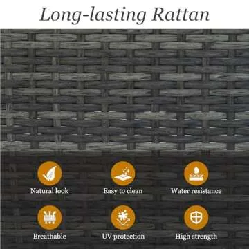 5 Piece Weather Resistant Outdoor Patio Sectional Furniture Set