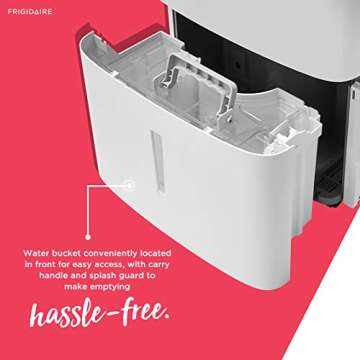 Frigidaire FFAD2233W1 Dehumidifier, Low Humidity 22 Pint Capacity with a Easy-to-Clean Washable Filt...