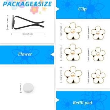 Daisy Flower Car Air Vent Clips for Freshness & Style