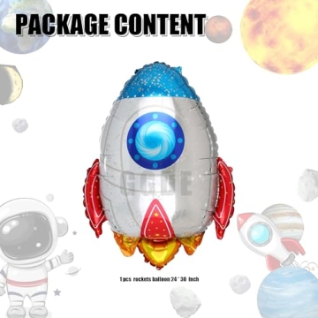 Mylar Rocket Balloons for Space Themed Celebrations