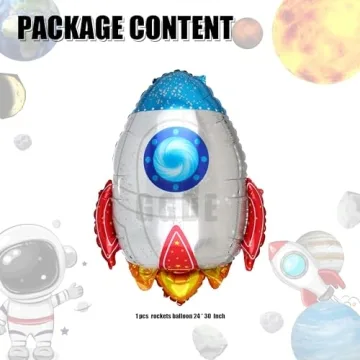 Mylar Rocket Balloons for Space Themed Celebrations