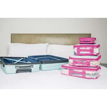 Clear Travel Packing Cubes Set - Organize Your Luggage Efficiently