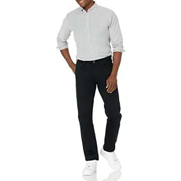 Amazon Essentials Men's Athletic-Fit Stretch Jeans - Black, 38W x 32L