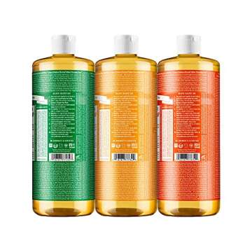 Dr. Bronner's - Pure-Castile Liquid Soap (32 oz Variety Pack) Almond, Citrus, & Tea Tree - Made with...