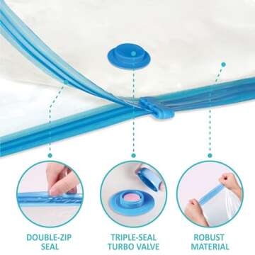 MattEasy Vacuum Storage Bags with Electric Pump - Jumbo Size