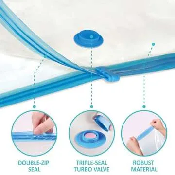 MattEasy Vacuum Storage Bags with Electric Pump - Jumbo Size