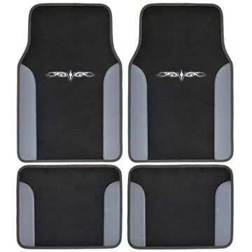 BDK Gray Stylish & Heavy Protection Seat Covers and Mats