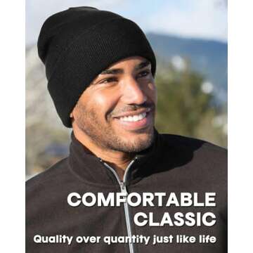 FURTALK Beanie Hat for Women Men Winter Hat Womens Cuffed Beanies Knit Skull Cap Warm Ski Hats (Dark Orange)