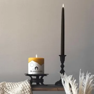 Bluecorn Pure Beeswax Taper Candles - Elegant & Dripless