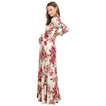 Hello Miz Maternity Maxi Dress With Waist Belt