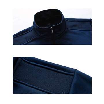 PASOK Men's Casual Tracksuit Long Sleeve Full Zip Running Jogging Sweatsuit Athletic Sports Set