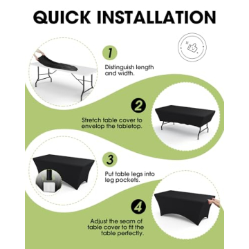 Pureegg Stretchable 4ft Spandex Tablecloth - 2 Pack