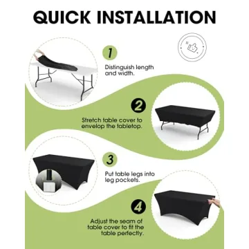 Pureegg Stretchable 4ft Spandex Tablecloth - 2 Pack