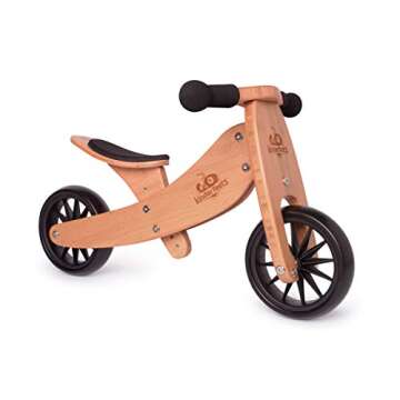 Kinderfeets TinyTot 2-in-1 Wooden Balance Bike and Tricycle - Easily Convert from Bike to Trike | Su...
