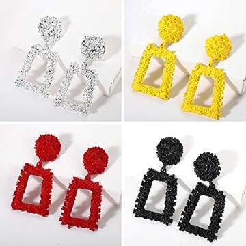 9 Pair Gold Earrings for Women Large Gold Disc Flower Woven Twisted Leaf Earring Statement Geometric Earrings Jewelry Christmas Gifts