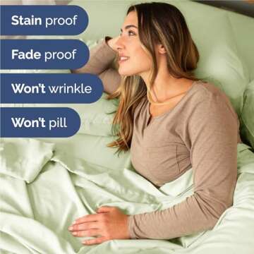 King Size 4 Piece Sheet Set - Comfy Breathable & Cooling Bed Sheets Set - Hotel Luxury Bedding for Women, Men, Kids & Teens - Deep Pockets, Easy-Fit, Soft & Wrinkle Free - Oeko-Tex - Light Sage Green