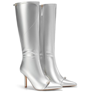 Coutgo Womens Stiletto Knee High Boots - Sexy, Comfortable High-Heel Winter Shoes