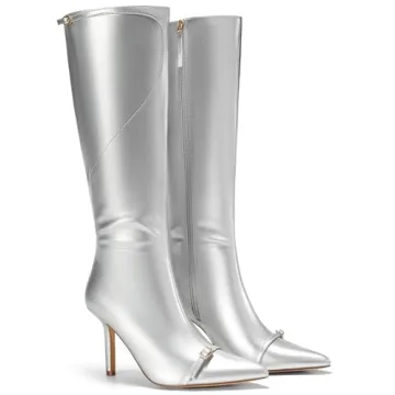 Coutgo Womens Stiletto Knee High Boots - Sexy, Comfortable High-Heel Winter Shoes