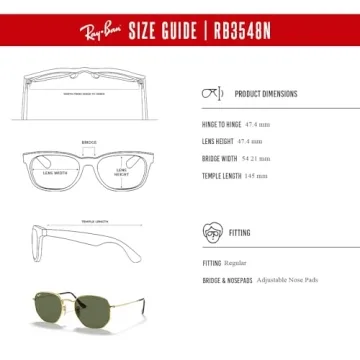 Stylish Ray-Ban RB3548N Hexagonal Sunglasses for All
