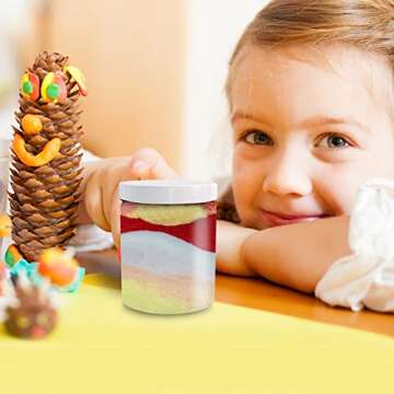 Plastic Containers with Water-Tight White Lids (6 oz, 24 Pack) - Clear Plastic Food Storage Jars with Labels and White Marker - Great for your slime kit or any type of storage - BPA Free