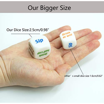 HOMFIN 3PCS Drinking Dice Game for Parties and Gatherings