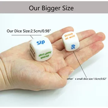 HOMFIN 3PCS Drinking Dice Game for Parties and Gatherings