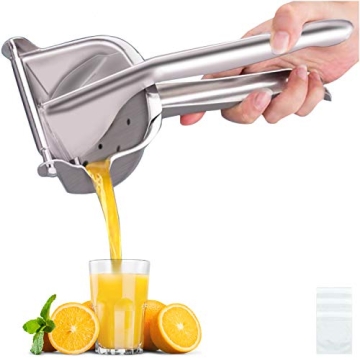 Real Stainless Steel Lemon Squeezer Citrus Juicer Hand Press Heavy Duty Manual Squeeze Juice Extract...