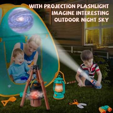 Qtioucp Kids Camping Set 50pcs - Indoor & Outdoor Adventure Play Toy