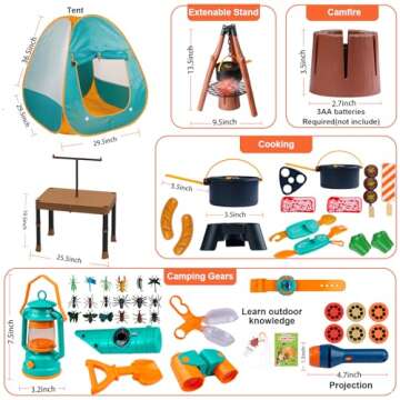 Qtioucp Kids 50pcs Camping Set - Outdoor Fun for Kids