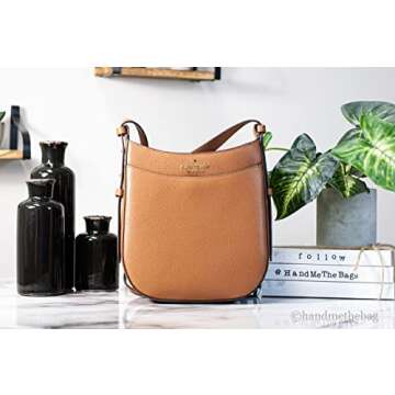 Kate Spade Leila Pebbled Leather Crossbody Purse (Warm ginger)