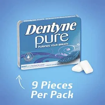 Dentyne Pure Mint Sugar Free Gum, 90 Pieces Total