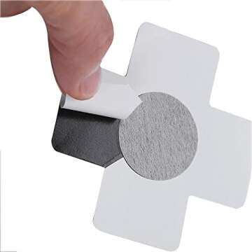 BlingKingdom 2 Pairs Black Cross Shape Nipple Covers Disposable Breast Covers Self-adhesive Sexy Nur...