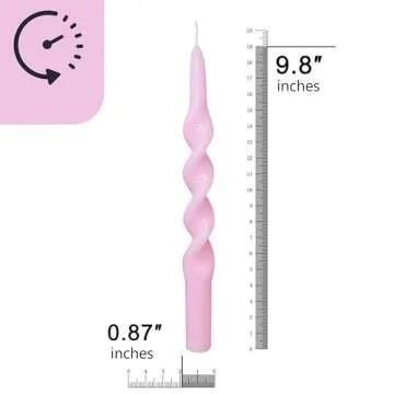 Spiral Taper Candles Pink Candlesticks,4pcs Cool Candle Sticks Long Tapered Candles Long Twirl Candle Tall Twisted Candles for Home Décor Weddings Holiday Gifts (1D4PC-PINK)