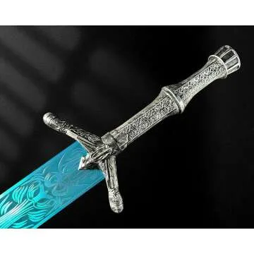 Moonlight Greatsword Sword by Bloodborne Full Metal 39" Dark Moon Greatsword Replica Weapon by Dark Elden Soul Ring