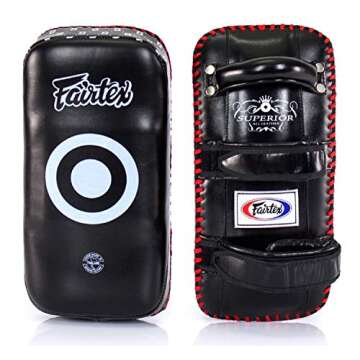 Fairtex KPLS2 Muay Thai Kick Pads Superior All Genuine Leather | Professional Training Pads for Boxi...